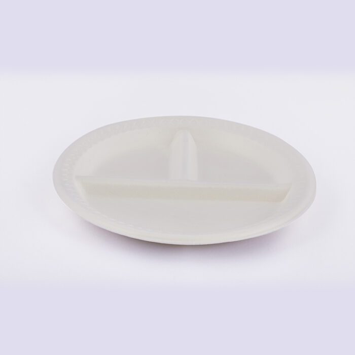 Plato circular con divisiones PL10D degradable